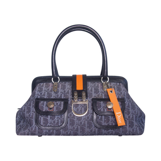 2005 Christian Dior Flight Frame Monogram Satchel | O/S, Multicoloured
