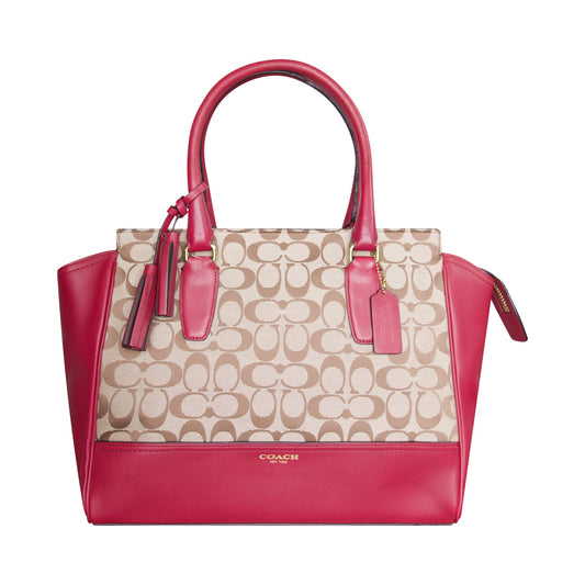 Coach Legacy Signature Carryall Cherry Tote Bag (F25402)