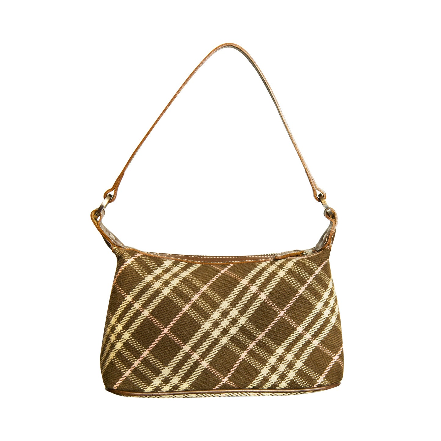 Burberry Brown Nova Check Woven Shoulder Bag