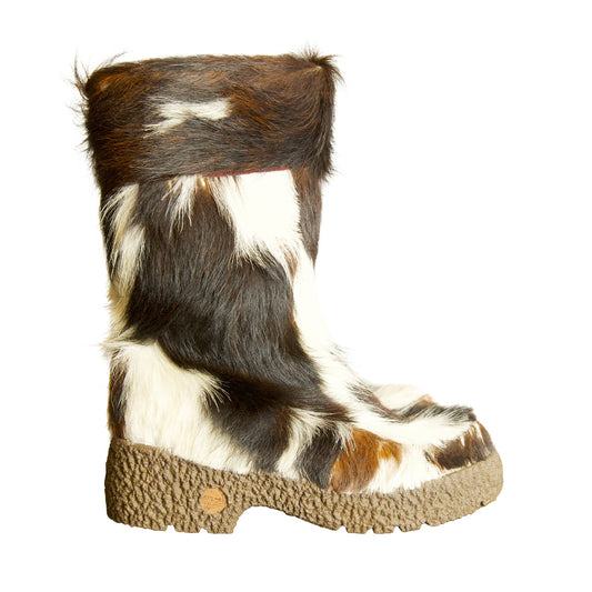 Pony Fur Fleece Lined Platform Ankle Boots