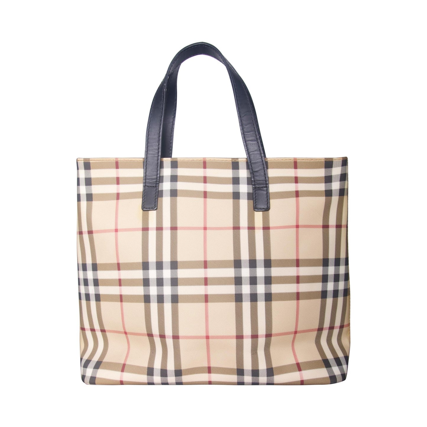 Burberry Beige Haymarket Coated Canvas Tote Bag | O/S, Multicoloured