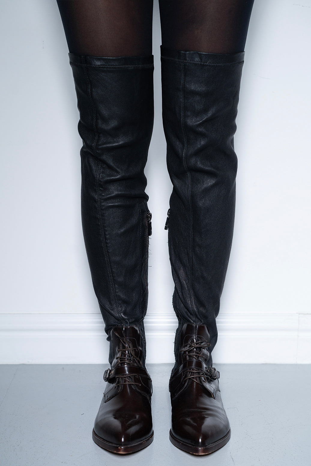 DIRK BIKKEMBERGS 90s KNEE HIGH BOOTS (EU 41) | DEFAULT TITLE, Black