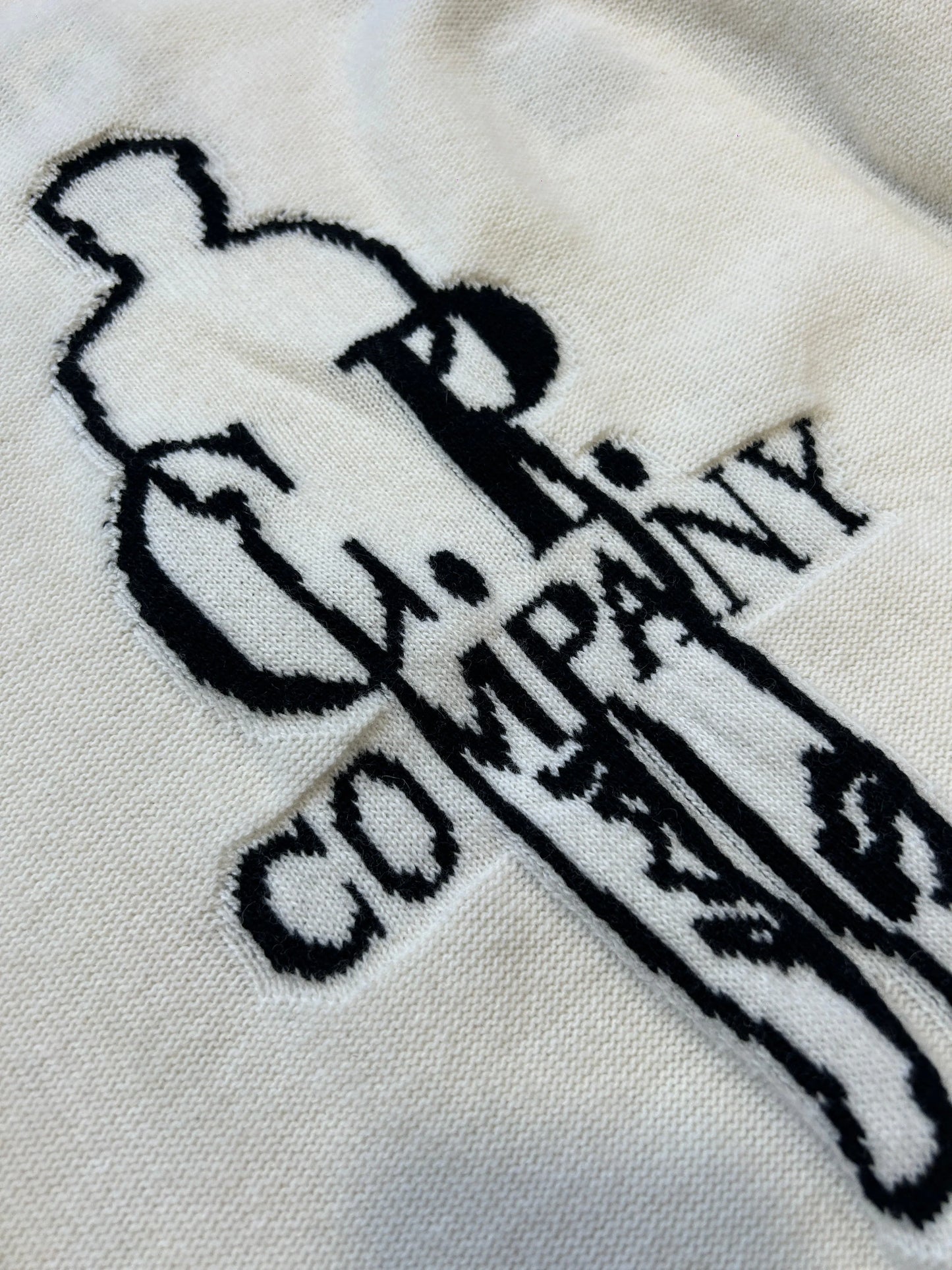 C.P. Company Jacquard Wool Logo Knit Jumper L