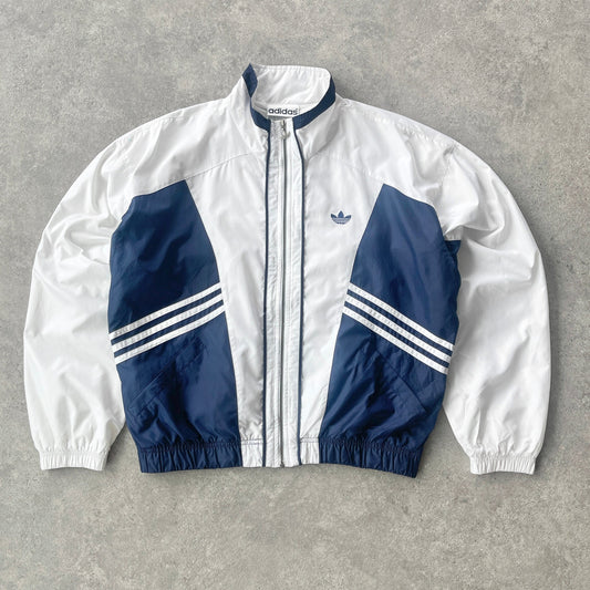 Adidas 1990s lightweight embroidered colour block shell jacket (S)