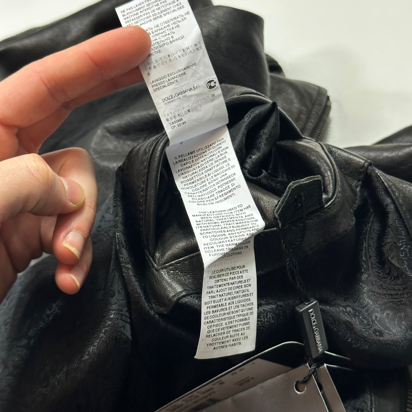 Dolce & Gabanna 00’s Lambskin Premium Leather Bomber Jacket - IT58 (XL)