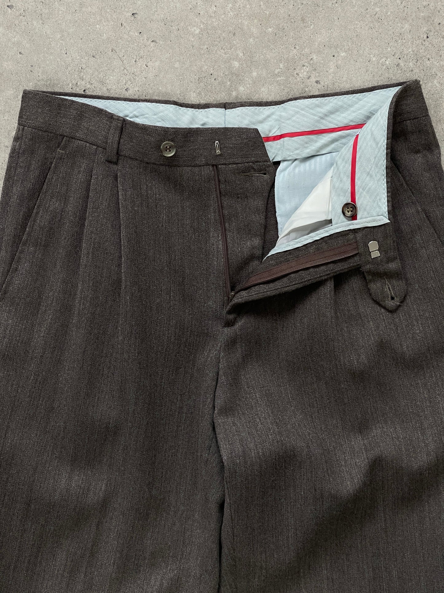 Vintage 1990s Pure Wool Tailored Trousers - W30