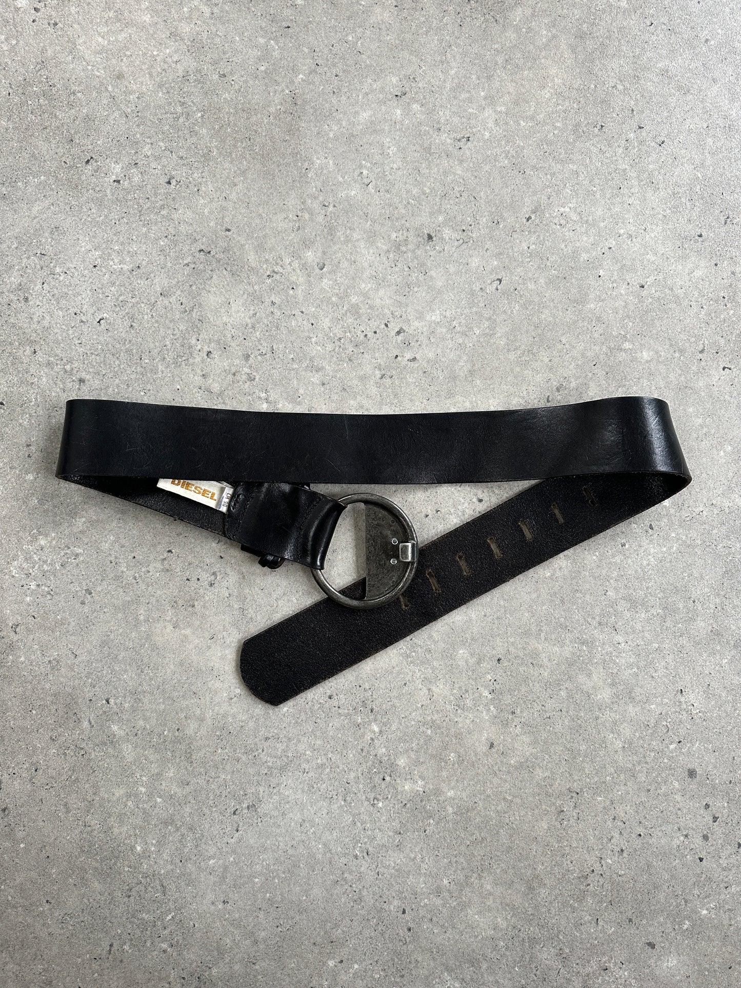 Diesel 1990s Chunky Logo Leather Belt - W32-38