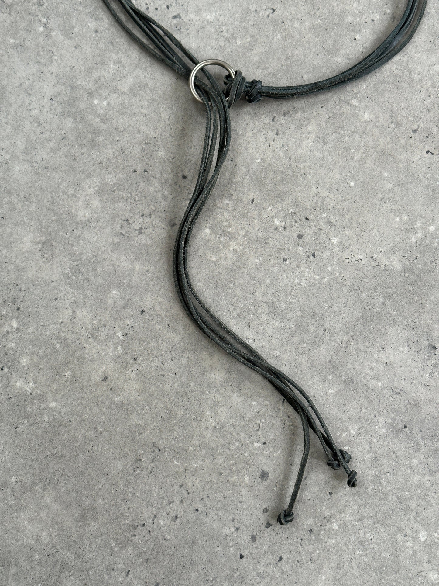 Vintage 1990s Leather Rope Tassel Belt - One Size