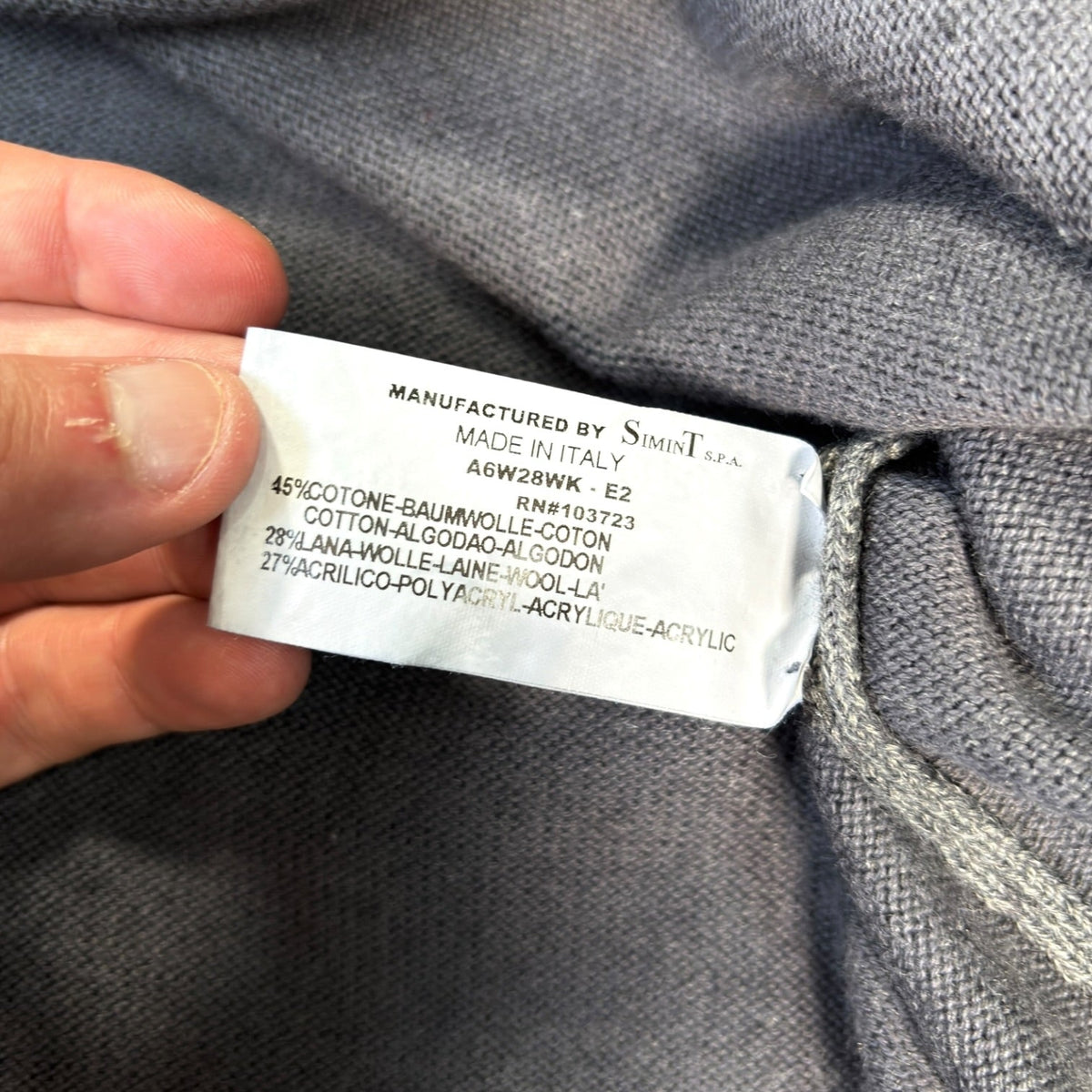 Armani Jeans 00’s Full Zip Two Tone Jumper XL | XL, Grey