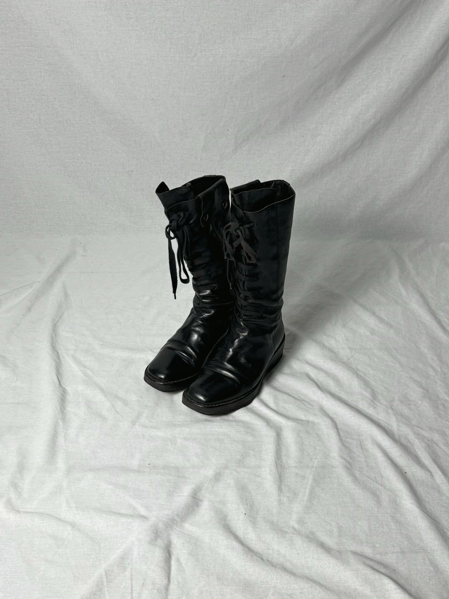 ANN DEMEULEMEESTER COMBAT BOOTS | DEFAULT TITLE, Black
