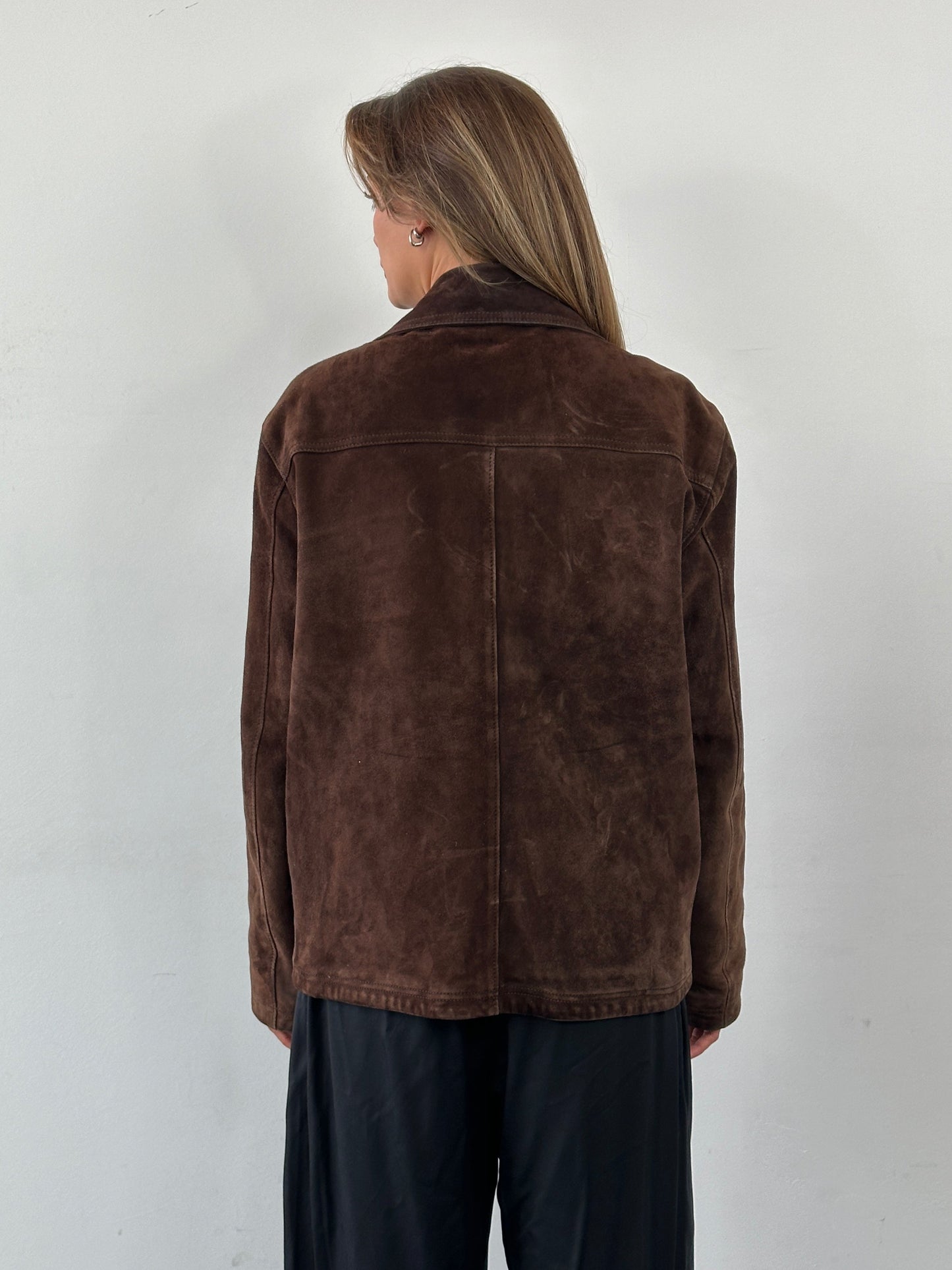 Versace Jeans Couture 1990s Suede Logo Jacket - L