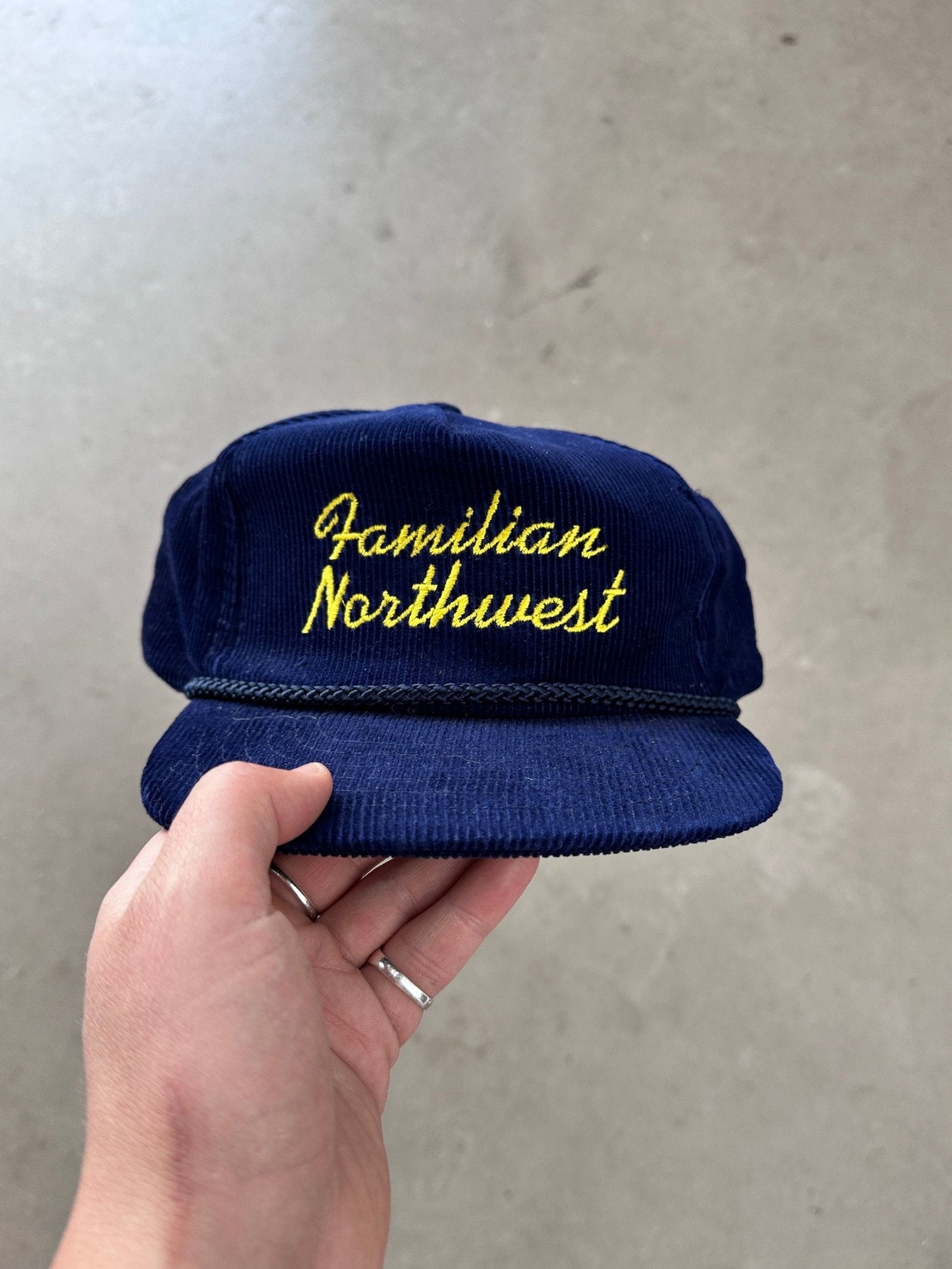 1990's Familian Northwest Cord Cap | O/S, Navy