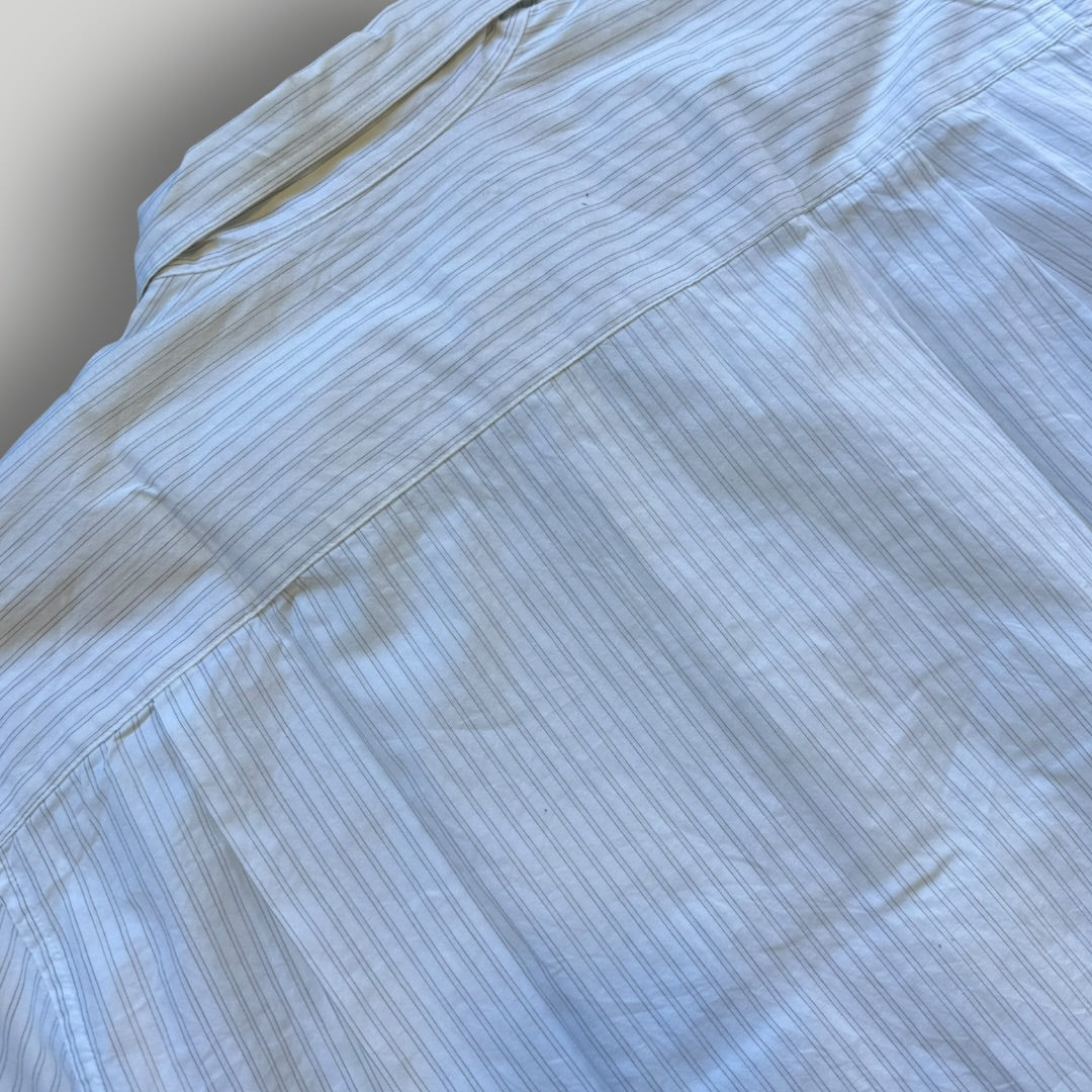 2000's Issey Miyake Pin Stripe Shirt L | O/S, White
