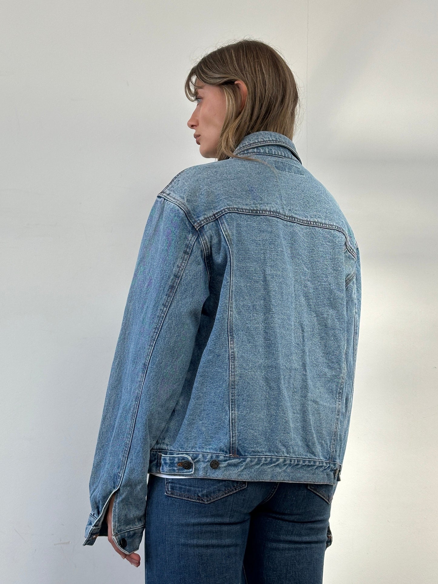 Vintage Oversized Pure Cotton Denim Jacket - M/L
