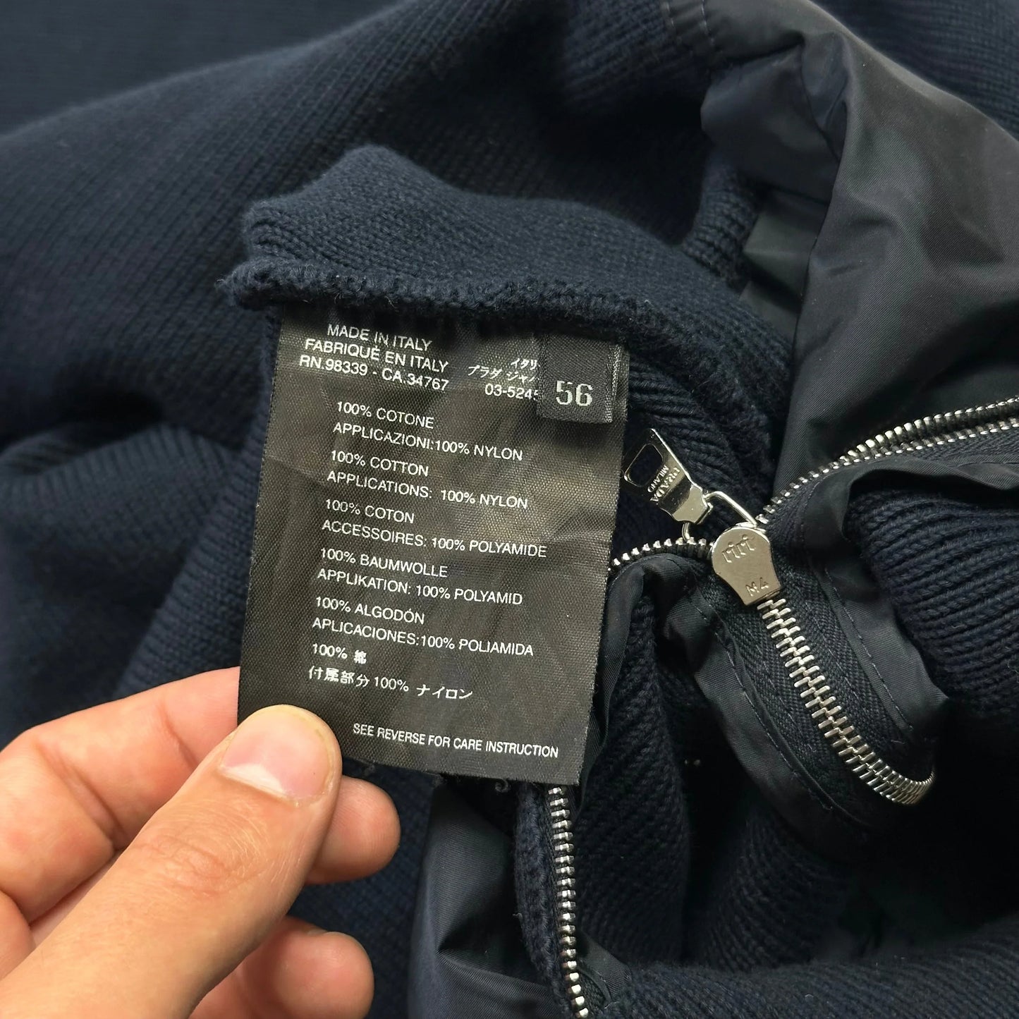 Prada Sport 00’s Nylon Panelled Twin Collar Knit - L