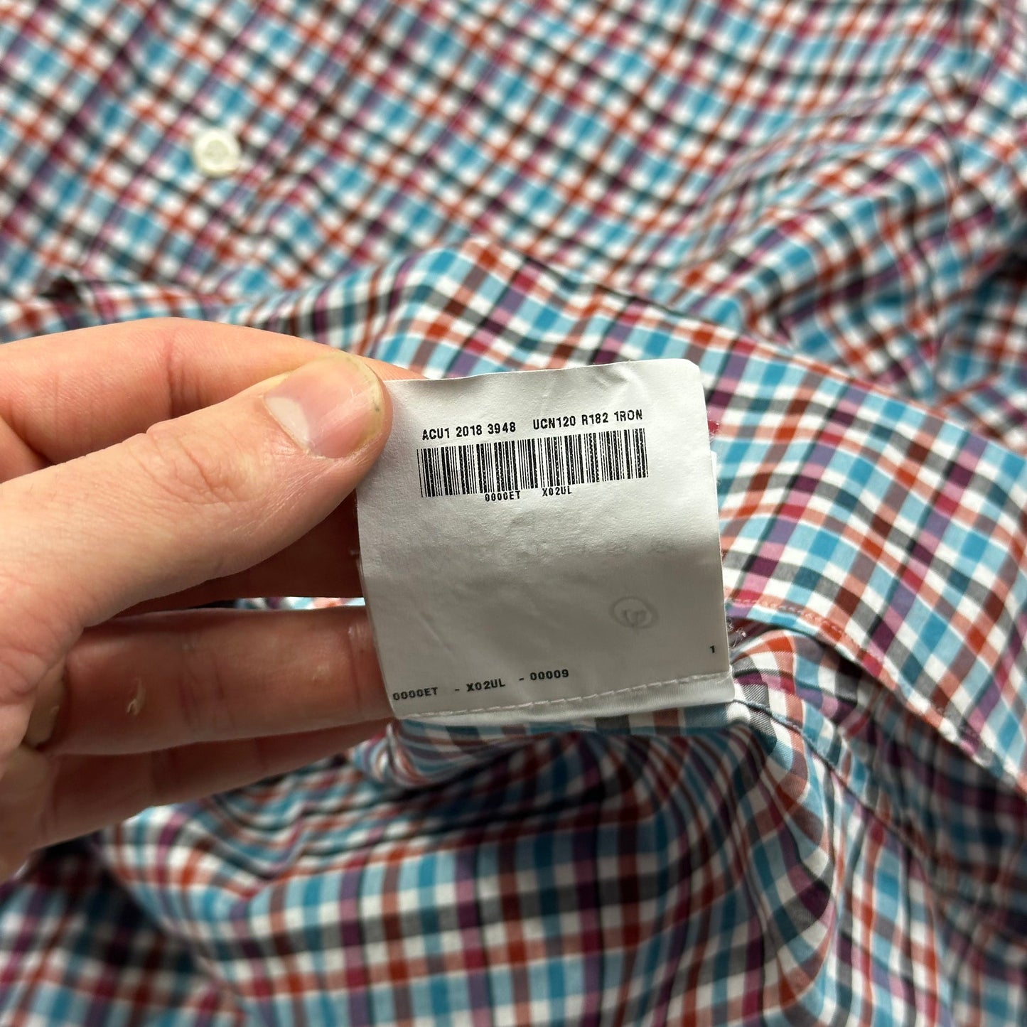 Prada 2018 Neo-plaid Micro Check Longsleeve Shirt - M | Default Title, Neon Multicolour Check