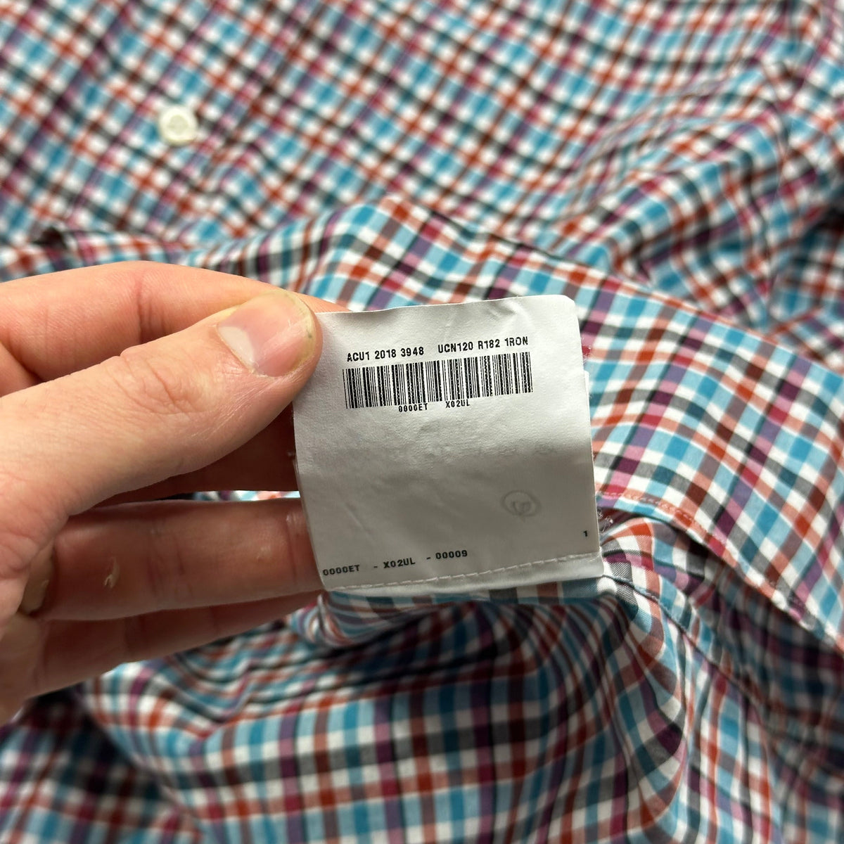Prada 2018 Neo-plaid Micro Check Longsleeve Shirt - M | Medium, Multicolour