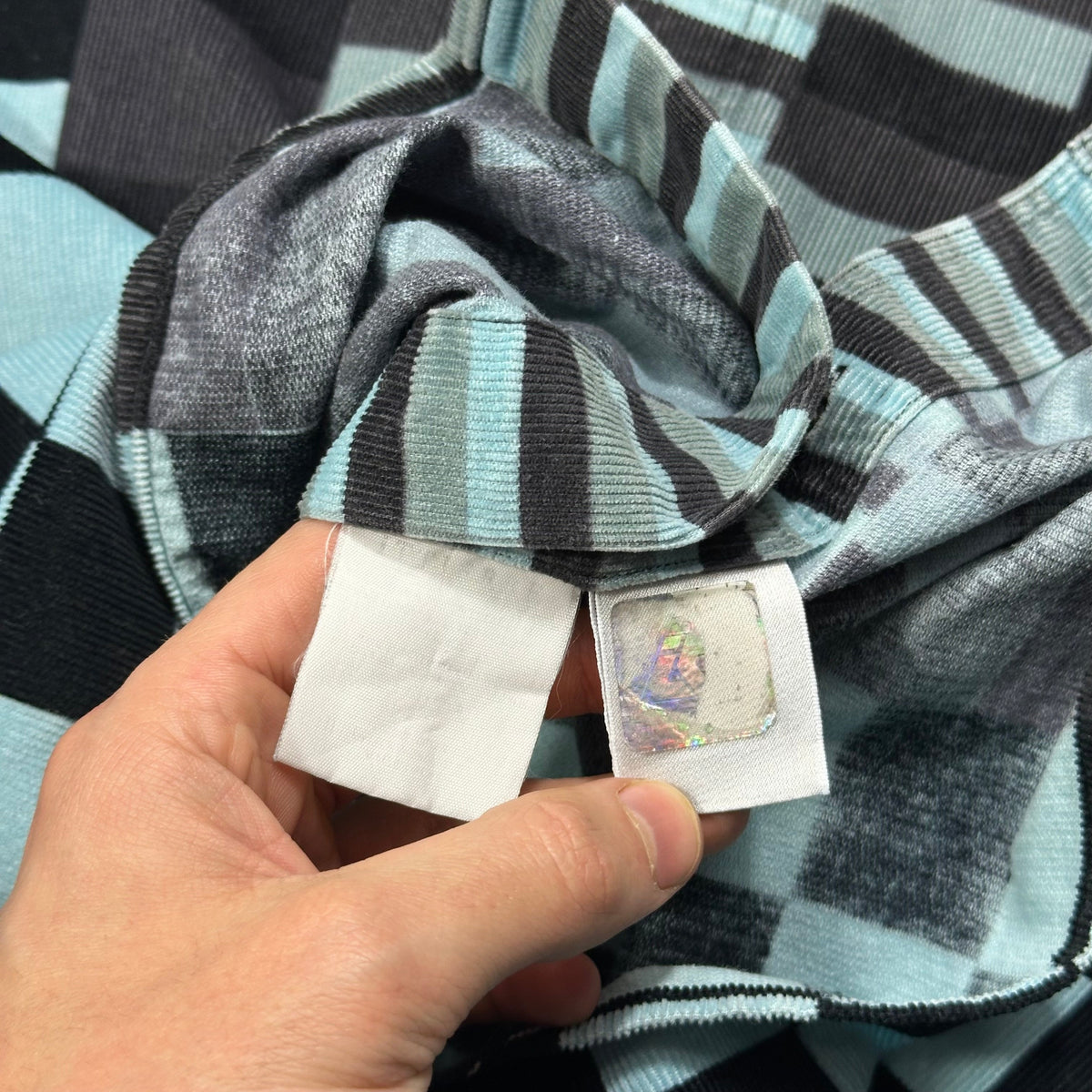 Versace VJC 90’s Baby Blue Checkered Corduroy Medusa Shirt - S (M/L)