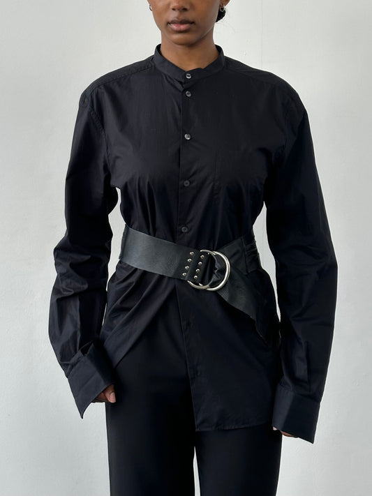 Dolce & Gabbana 2000s Cotton Collarless Shirt – M