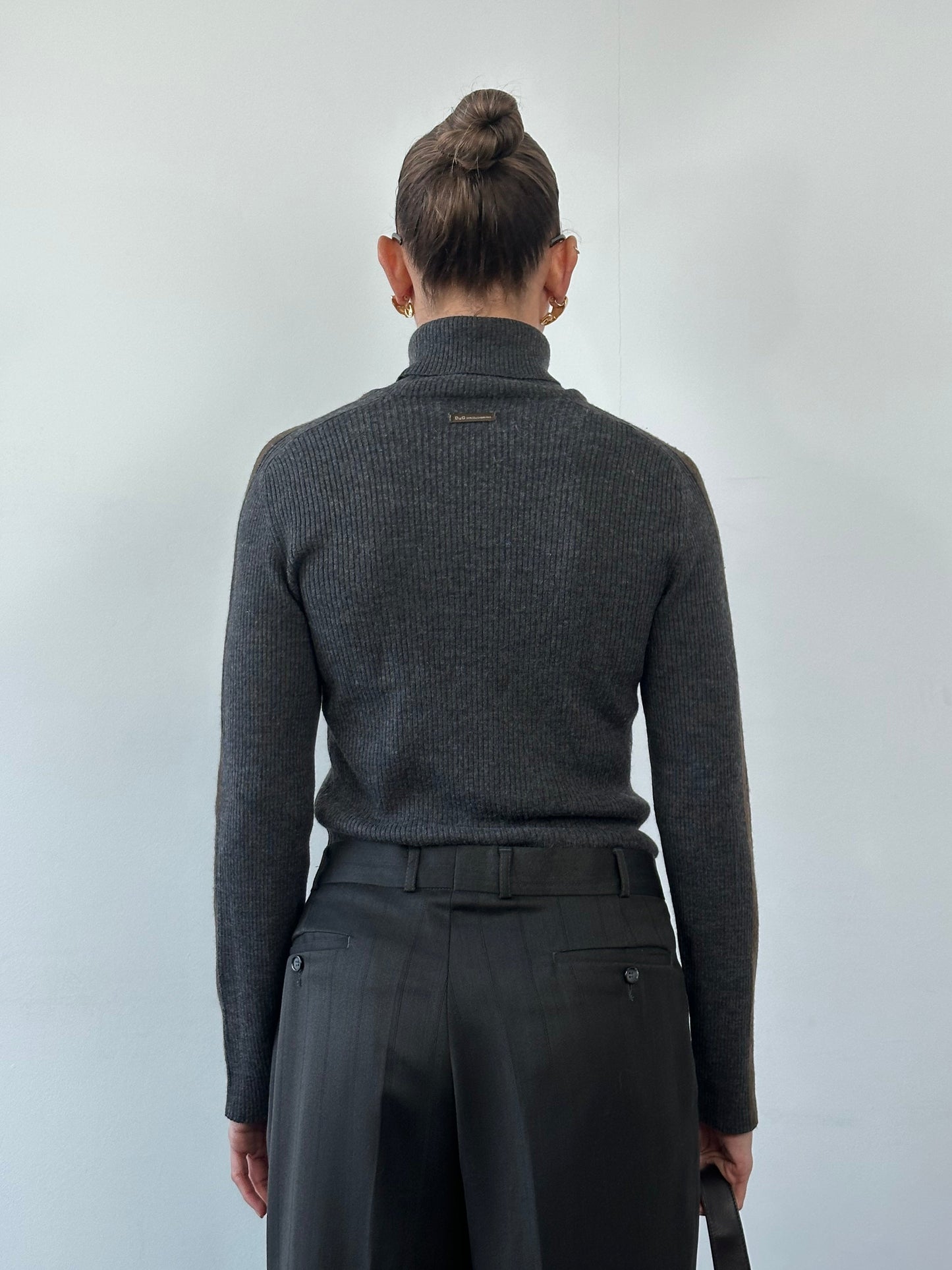 Dolce & Gabbana D&G Wool Rib Knit Turtle Neck - M