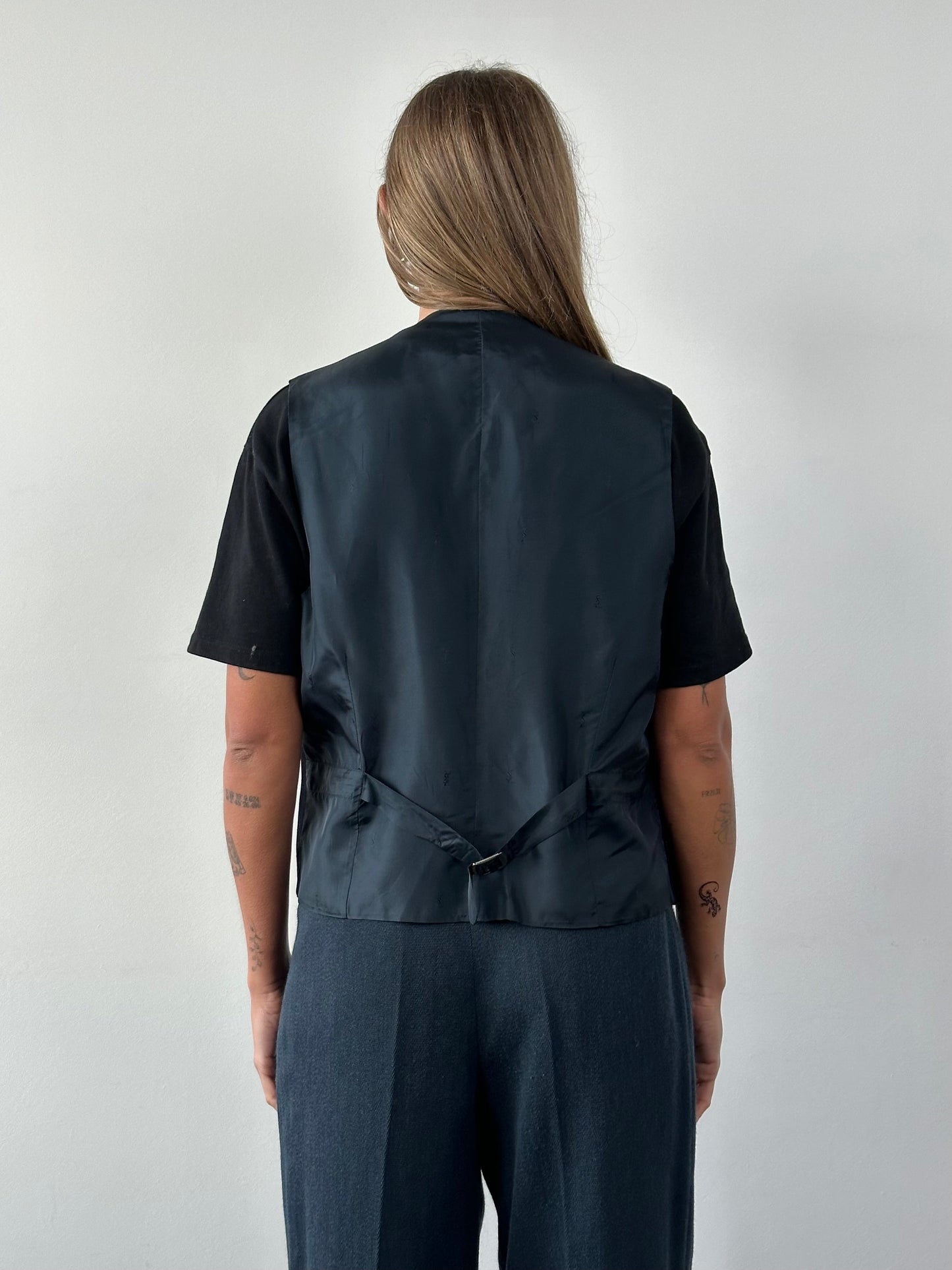 Yves Saint Laurent Pour Homme Pure Wool Tailored Waistcoat - 40R/XL