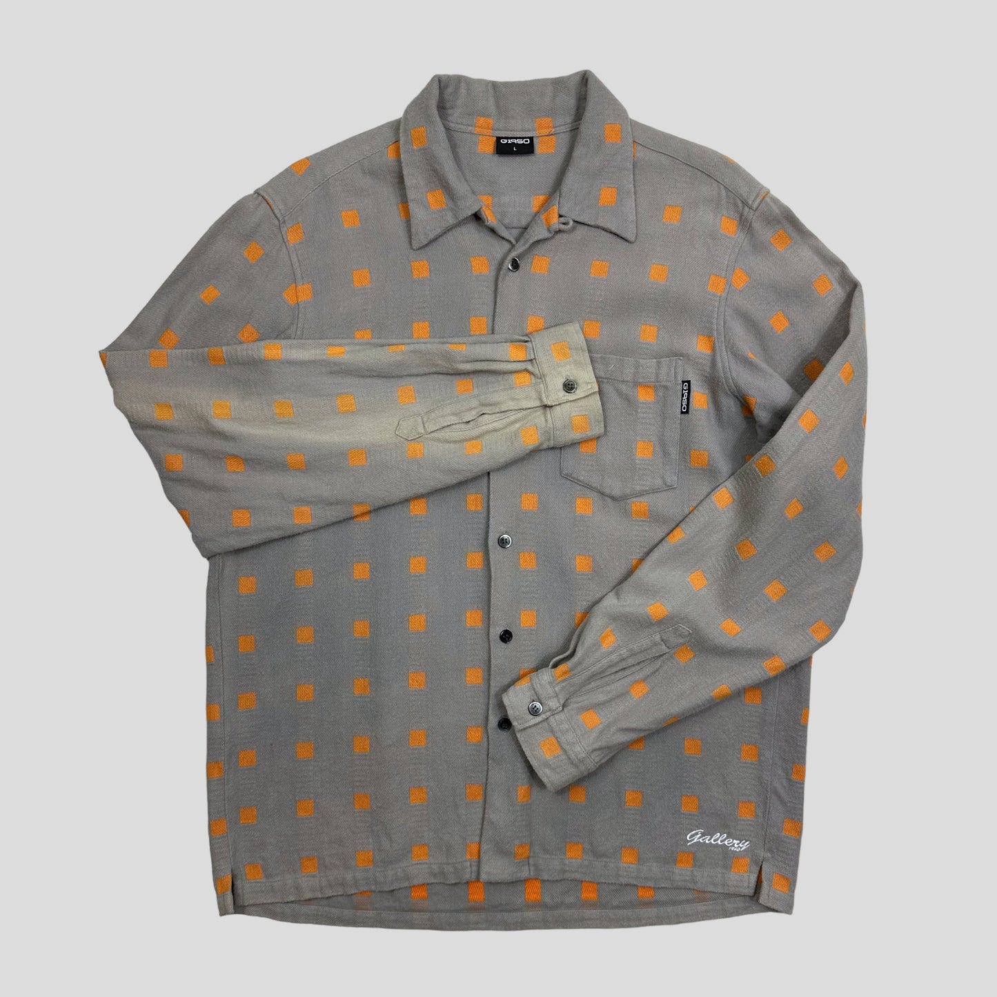 Gallery 1950 00’s Embroidered Squares Heavy Cotton Shirt - L | Default Title, Multicoloured