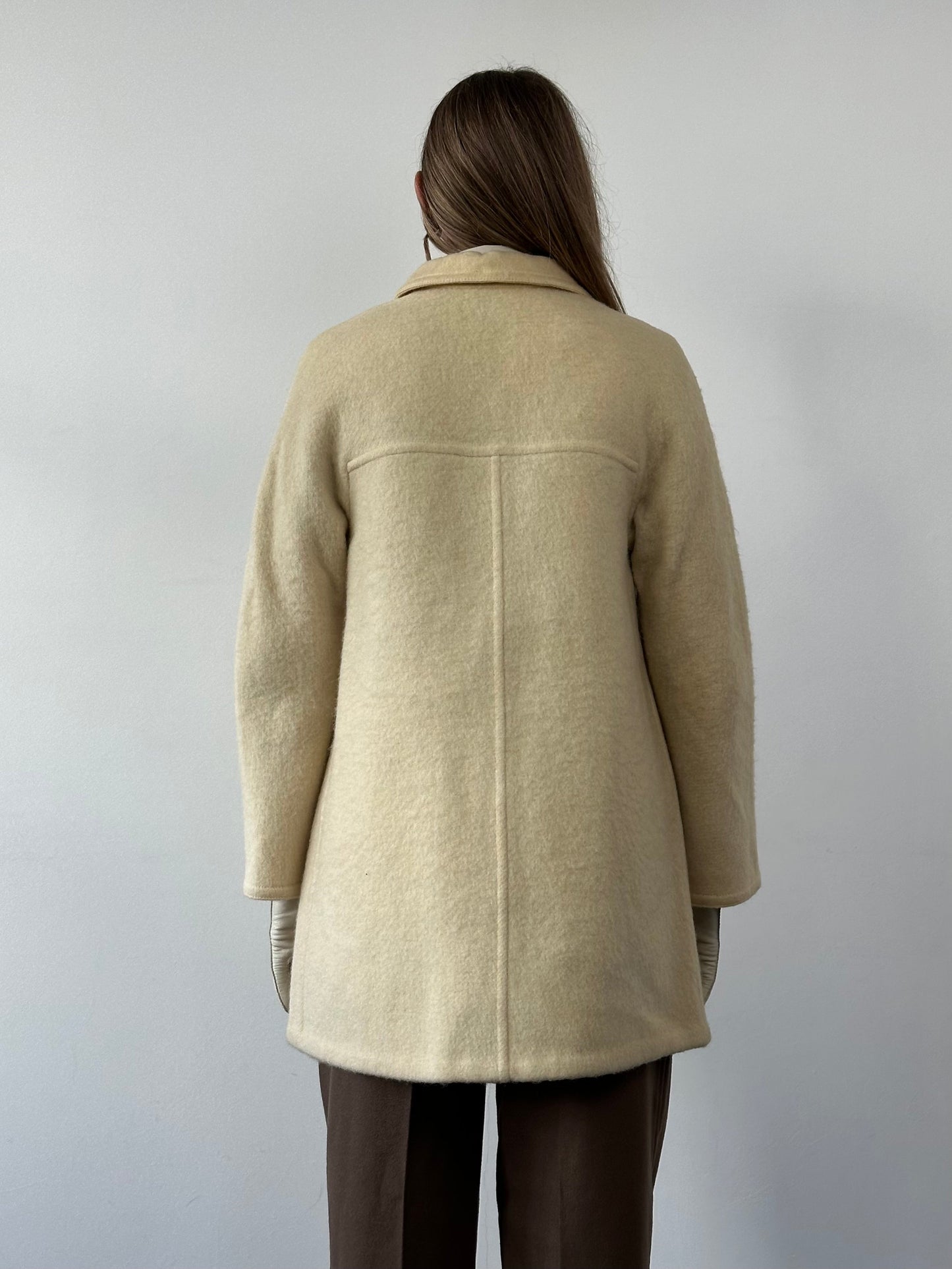 Marella 80s Wool Double Faced Single Breasted Coat - M