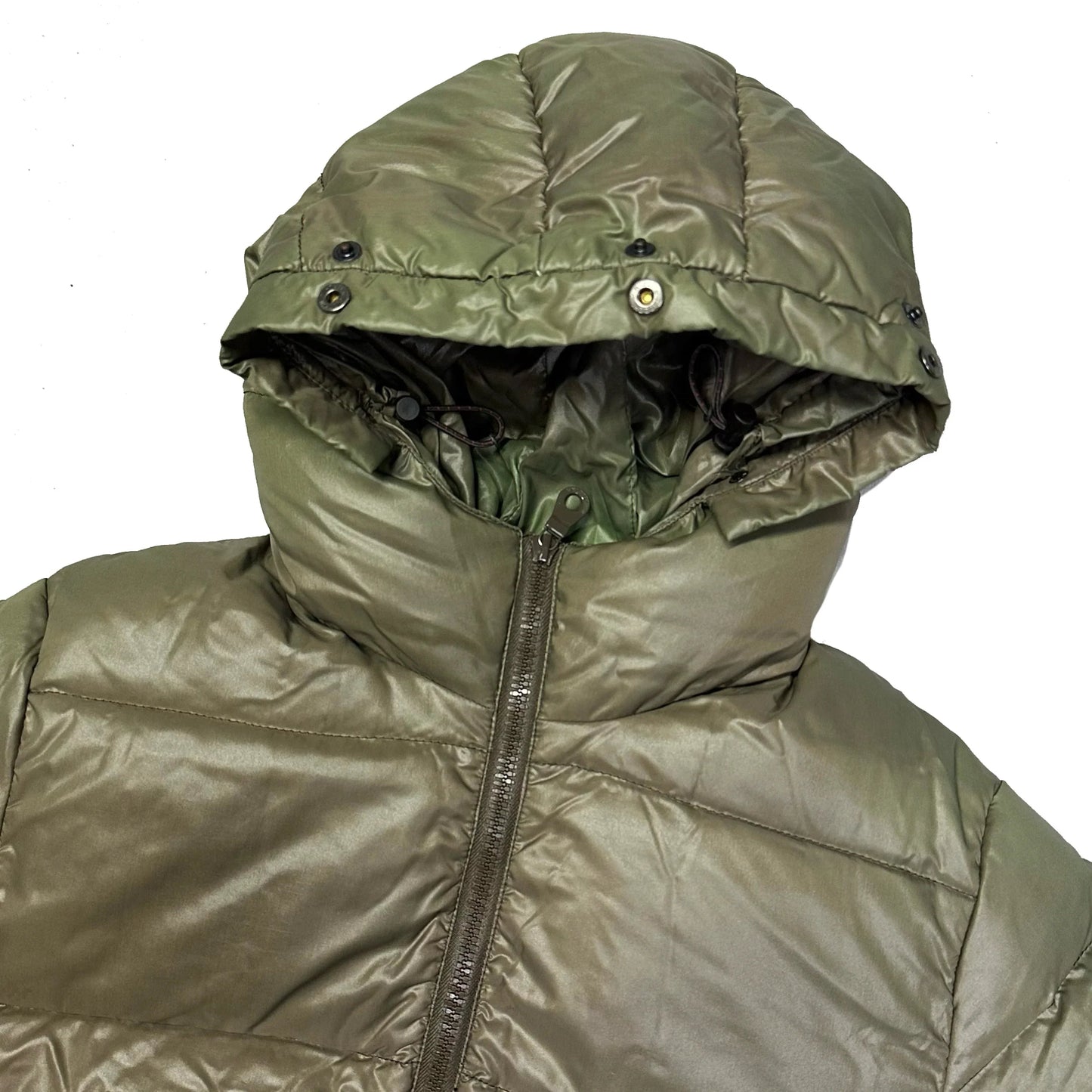 Duvetica Fur Hood Puffer Jacket In Khaki Green ( S )