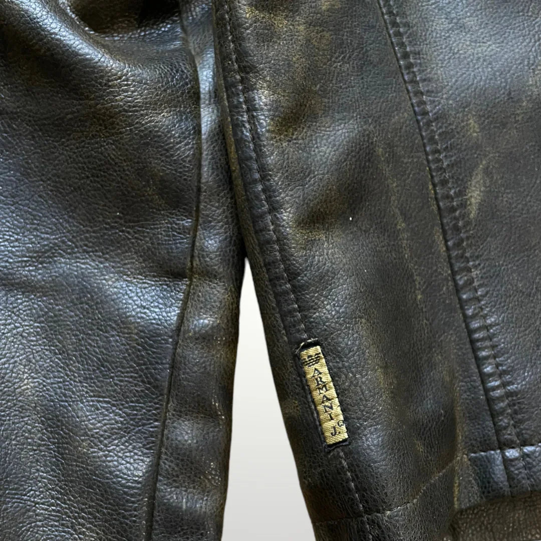00’s Armani Jeans Leather Jacket