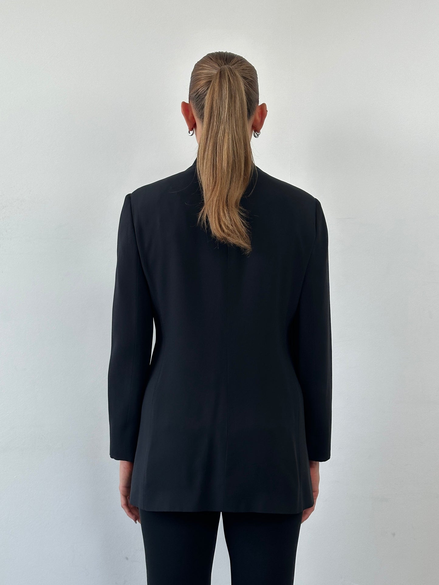 Emporio Armani 1990s High Neck Tailored Blazer Jacket - M