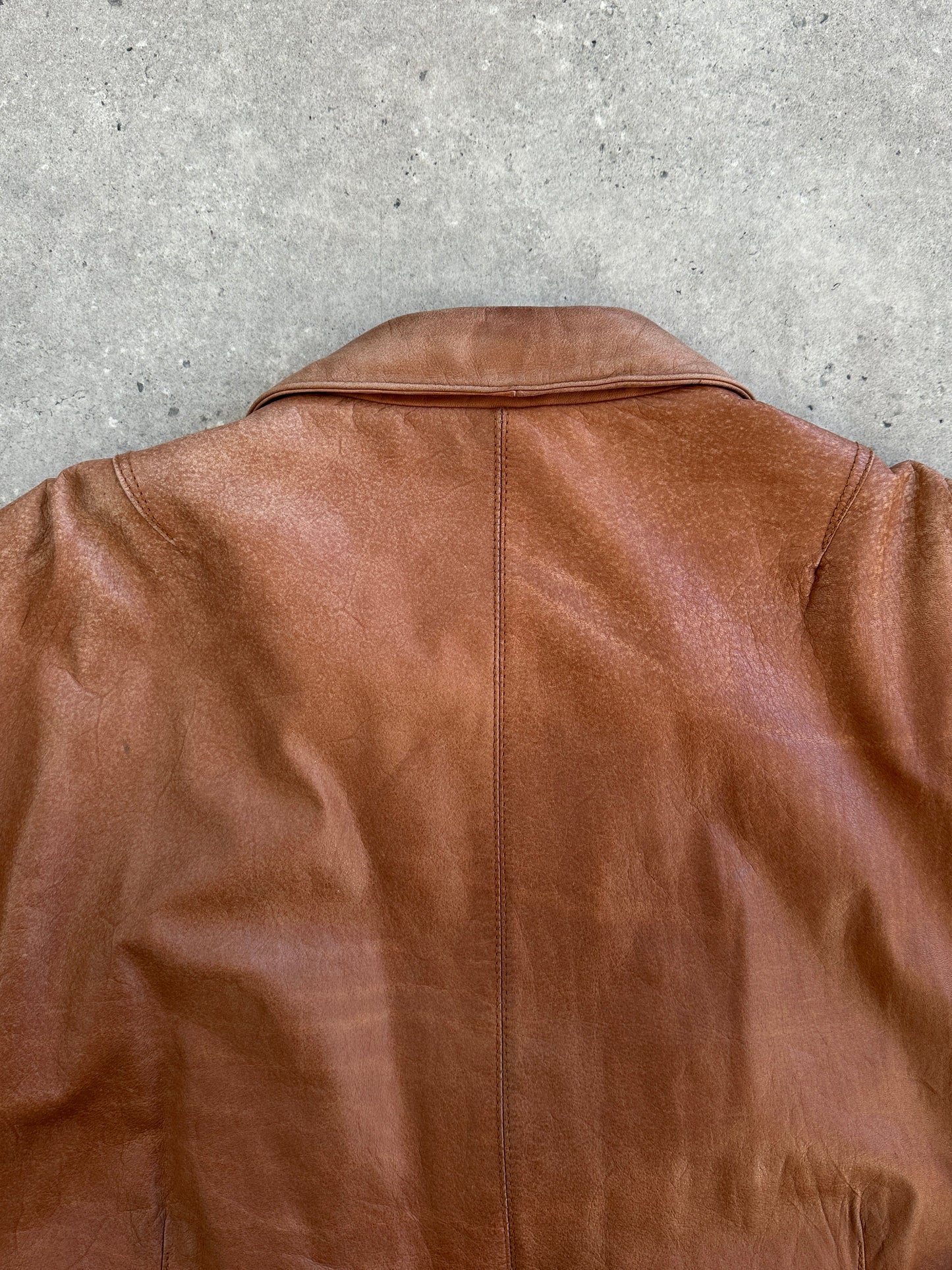 Vintage 1980s Leather Bomber Jacket - L