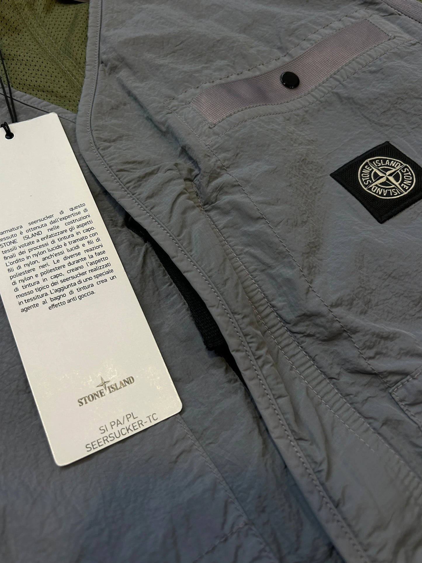 Stone Island S.I.PA/PL Seersucker-TC Waistcoat Gilet L