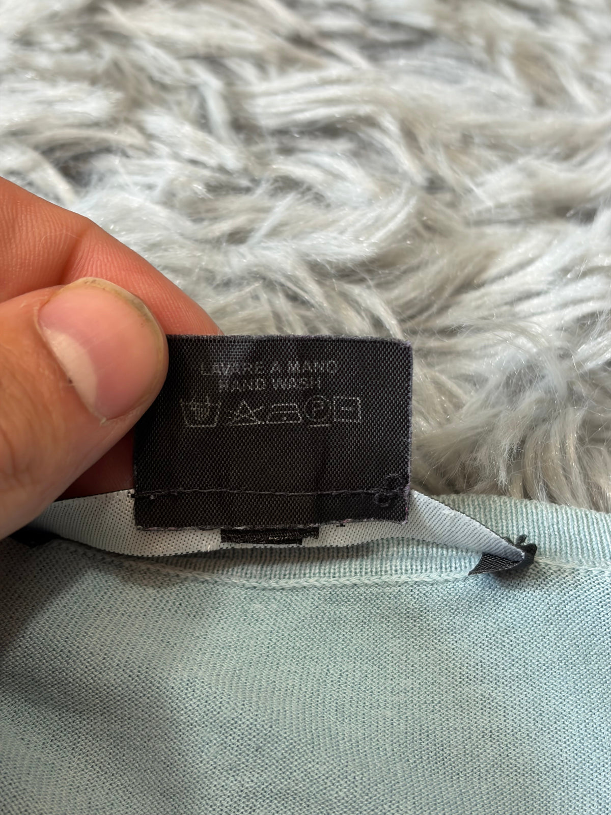 Gucci by Tom Ford 00’s Aqua Blue Light Cotton Knit Jumper - M/L | XL