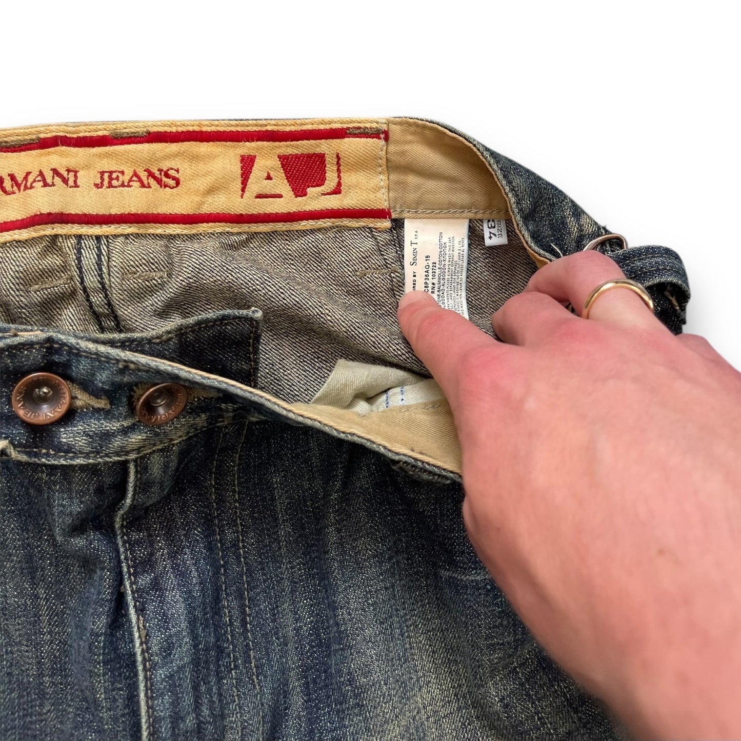 Armani Cargo Denim Jeans (34) | Default Title, Blue