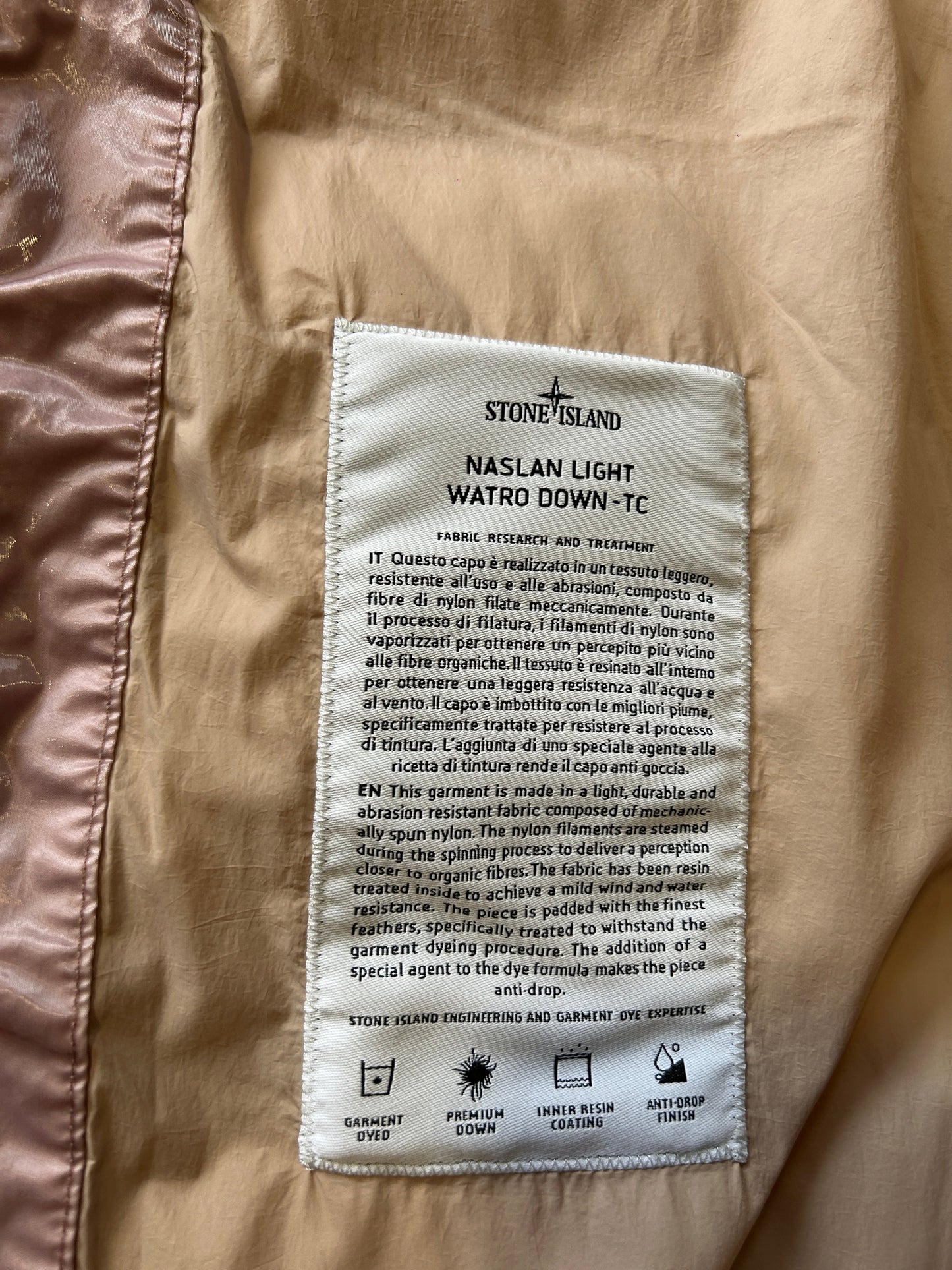 Stone Island Naslan Down-TC Jacket BNWT L | Default Title, Tan