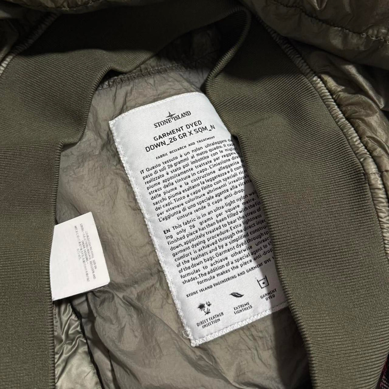 Stone Island Garment Dyed Down Jacket | Large, Olive