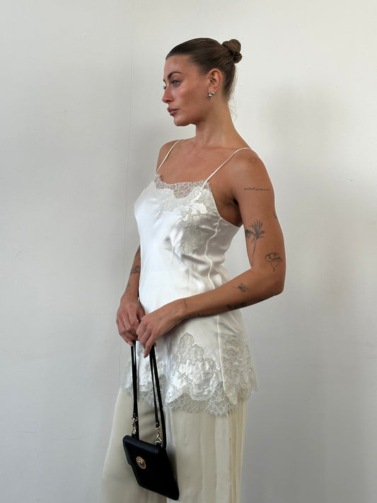 Victoria’s Secret 2000s Lace Satin Slip Dress - S/M