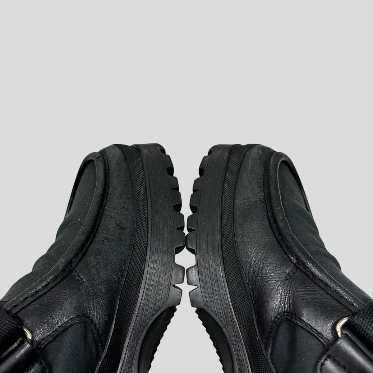 Prada 00’s Leather Low Combat Strap Boots - UK8/8.5 | O/S, Black
