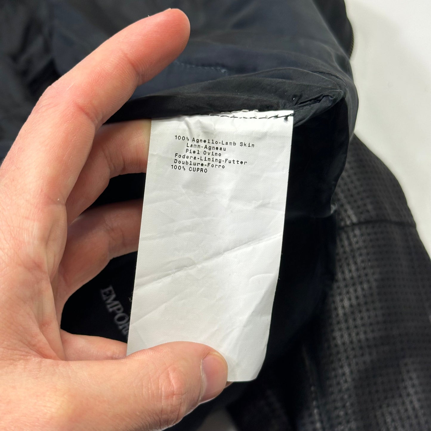 Emporio Armani 2009 Perforated Mesh Lambskin Leather Bomber - IT52 (M)