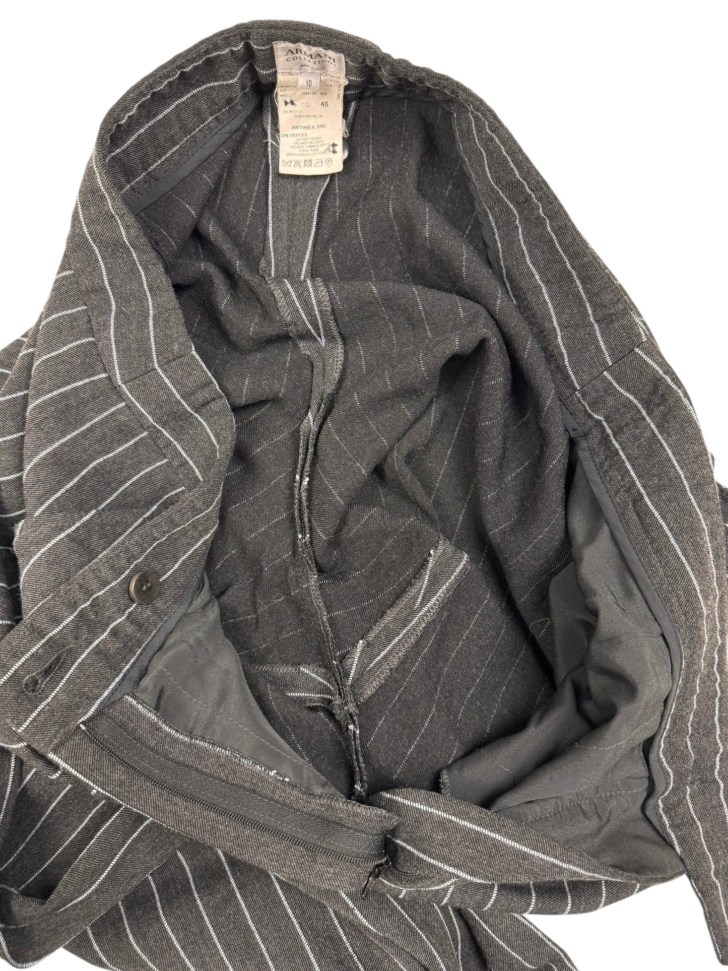 Armani Collezioni 2005 pinstripe trousers | Grey, Multicoloured