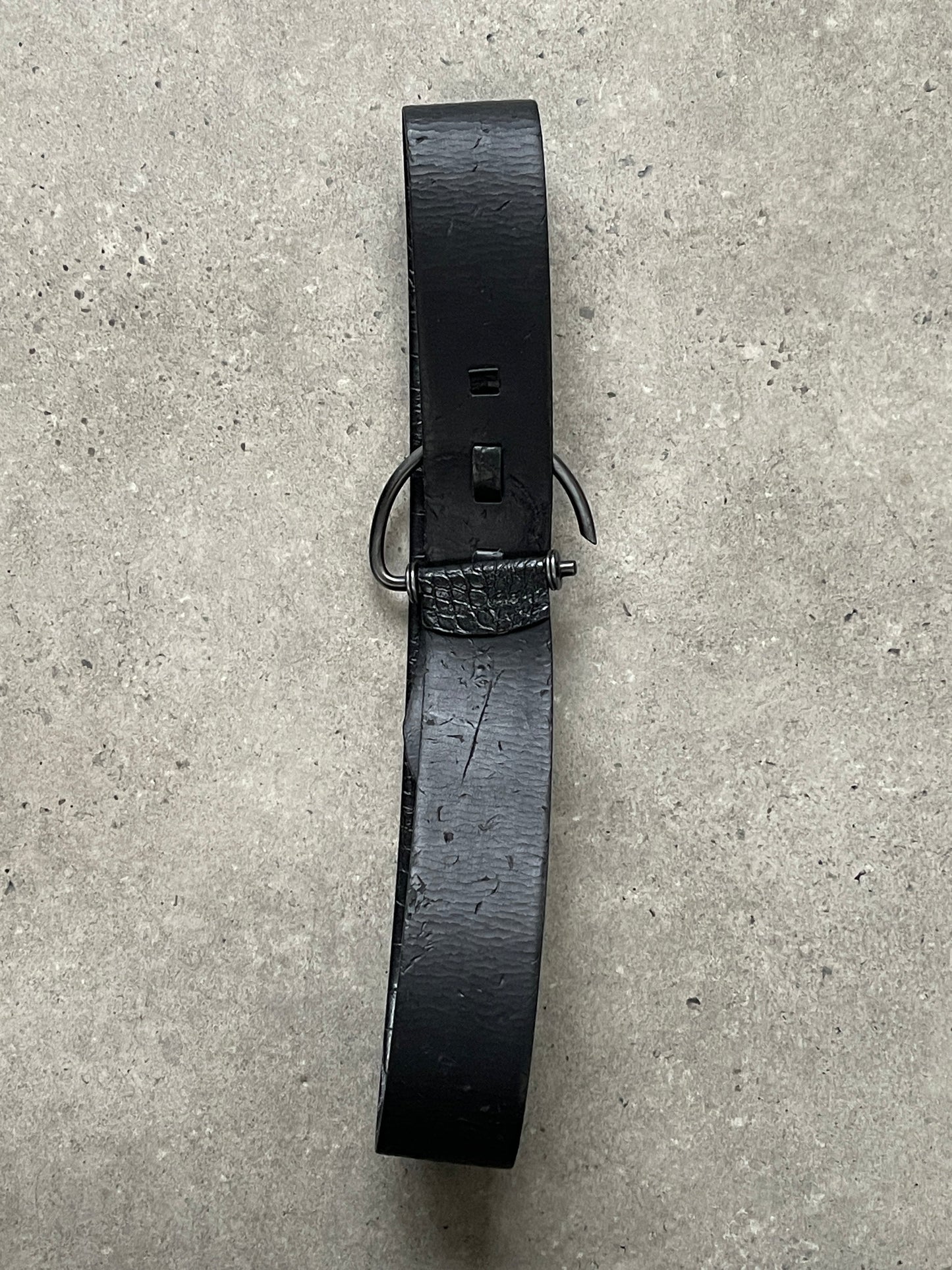 Vintage 1990s Leather Chunky D Ring Belt - W36-40