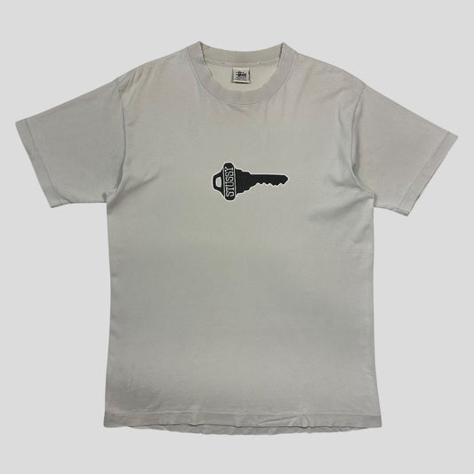 Stussy early 90’s Knowledge is Key T-shirt - L | Large, Grey