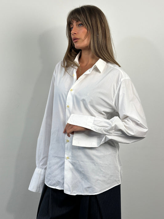 Yves Saint Laurent Diffusion Homme 1990s Cotton Dress Shirt - M