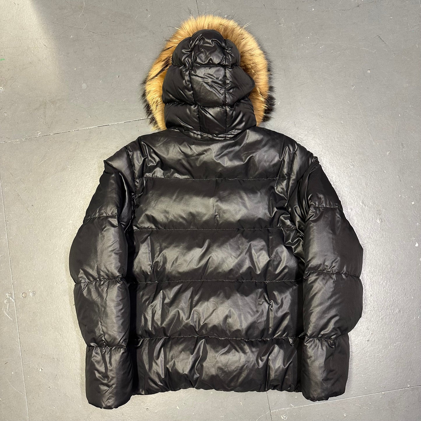 Duvetica Fur Hood Puffer Jacket In Black ( M )