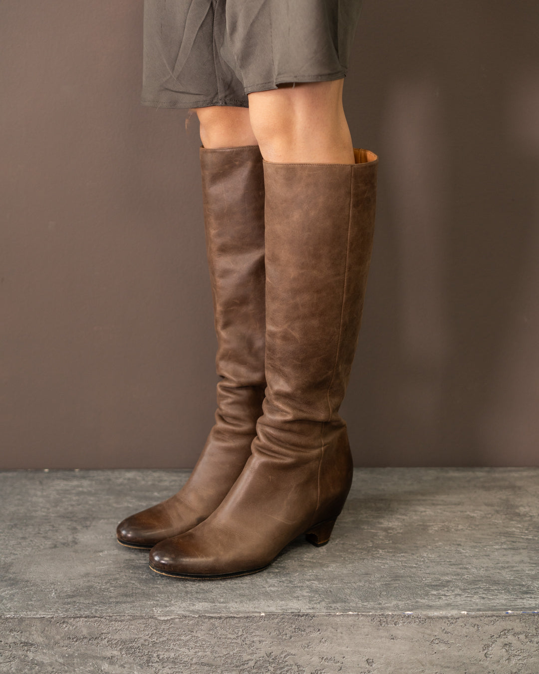 MARGIELA KNEE HIGH BOOTS (EU 38) | DEFAULT TITLE, Brown