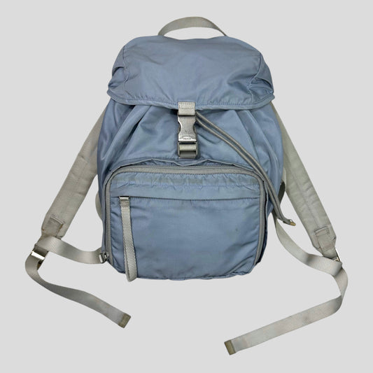 Prada Milano 00’s Nylon Multipocket Mini Backpack | O/S, Blue