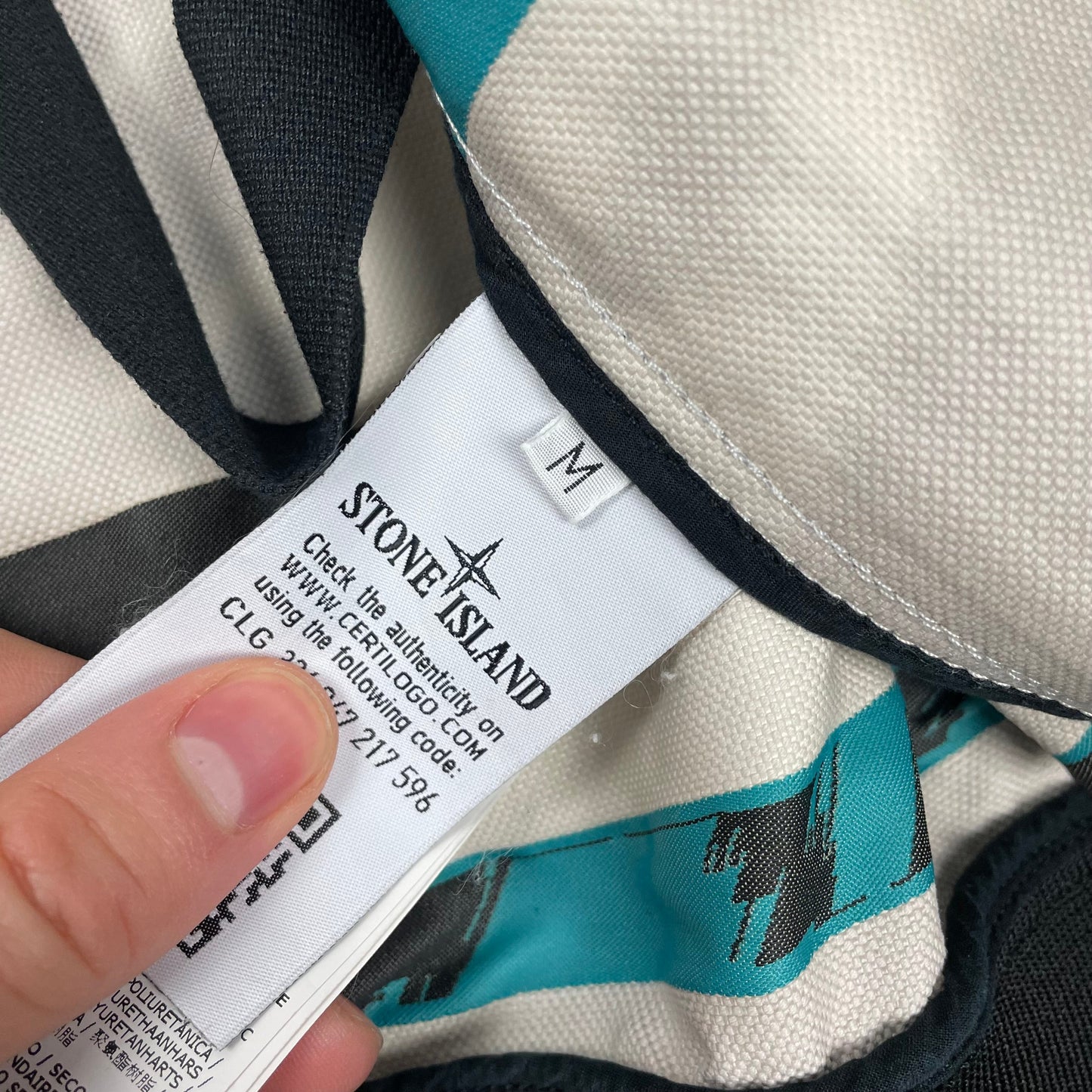 Stone Island Shadow Project DPM Chine Jacquard Bomber, Size Medium | O/S, White