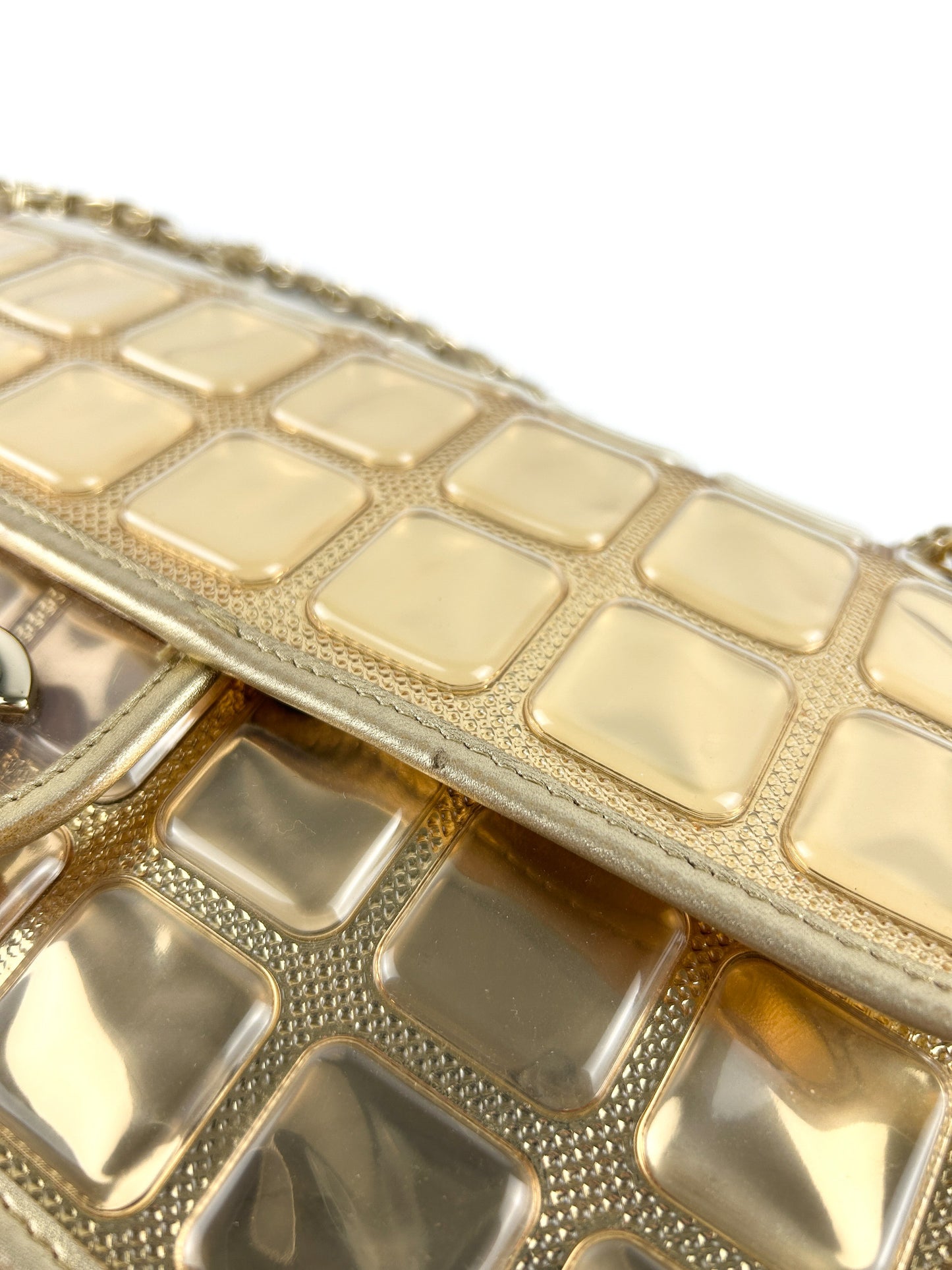 Chanel Gold Metallic Ice Cube Classic 30 Single Flap Bag 2007 (GHW) LIMITED EDITION | O/S, Gold