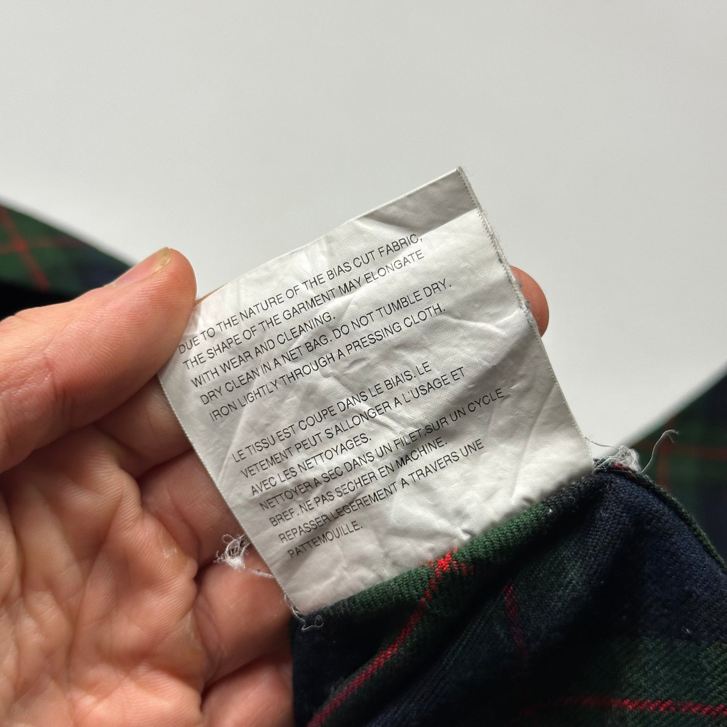 Comme Des Garçons Homme Plus Evergreen 2006 Bias Plaid Shirt - S/M