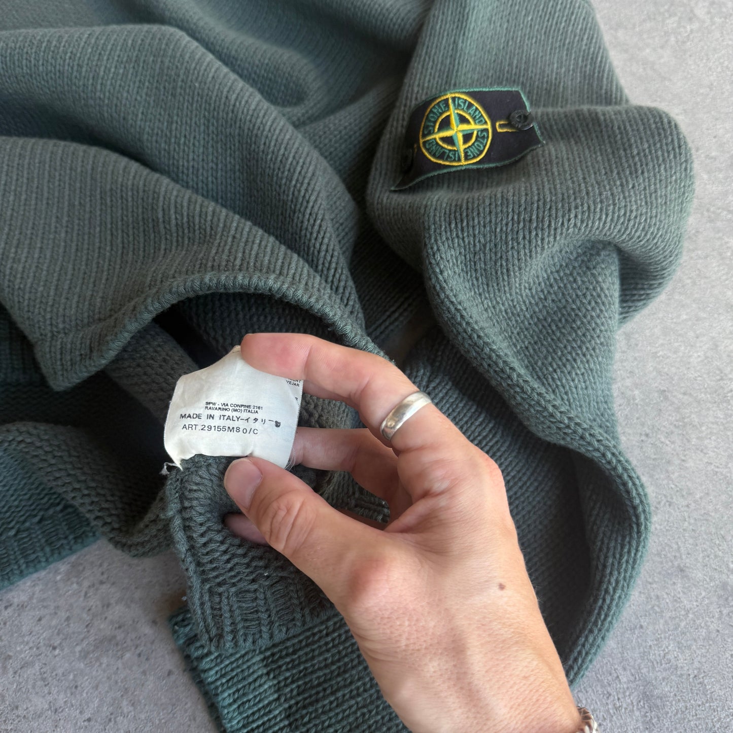Stone Island RARE A/W 1998 roll neck knitted jumper (XL)